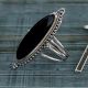 Boho Black Onyx Ring 925 Sterling Silver Handmade Gemstone Jewelry