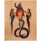 Lord Krishna Beautiful Pose Kalighat Paper Painting for Decoration