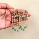 Handcrafted Ethnic Pearl Cluster Earrings Design