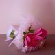 Charming Pink Crochet Blossoms With Frilly Tulle
