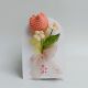 Peach Crochet Tulip With Ivory Accent With Ivory Accent