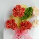 Coral and Cream Crochet Flower Blossoms Arrangement