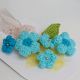 Gradient Blue Crochet Flowers Blossoms Tulle