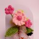 Pink Crochet Bouquet With Lush Petaled Flower