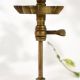 Handcrafted South Indian Vintage Brass Lamp Stand for Rituals