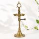 Vintage Brass Adjustable South Indian Oil Lamp Stand