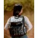 Quilted Black Vegan Leather Bagpack Artisanal Design