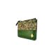 Compact Green Camouflage Vegan Leather Cardholder