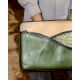 Sophisticated Green Vegan Leather Laptop Sleeve