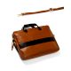 Structured Tan Beige Vegan Leather Laptop Sleeve