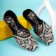 Handcrafted Embroidered Black Beige Jutti for Festive