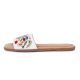 Colorful Canvas Slip with Floral Comfort Strap