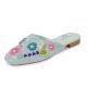Handmade Soft Pastel Handmade Floral Mules for Women