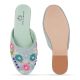 Handmade Soft Pastel Handmade Floral Mules for Women