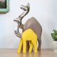 Carved Camel Figurines Rustic Desert Home Decor Pair of 2