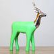 Handcrafted Green Mango Wooden Metal Deer Figurine