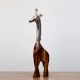 Handcrafted Mango Wood Giraffe Figurine Metal Decor