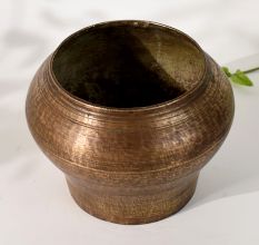 Handmade Brass Vintage Pot for Floral Decoration and Rustic Home Decor