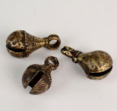 Vintage Bell Metal Cow Bell from Northern India in Set of 3