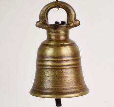 Handmade Vintage Temple Bell Made of Bell Metal in Himalayan Art