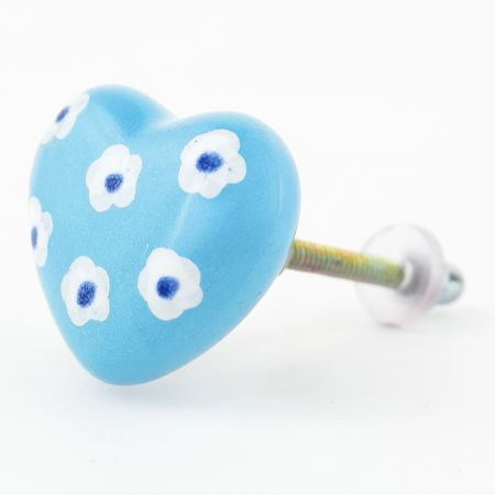 Turquoise Tiny  Flower Knob
