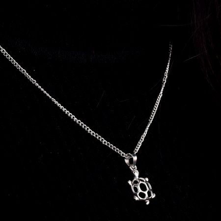 92.5 Sterling Silver Turtle Charm Pendant