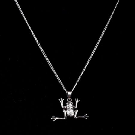 Jumping Tree FrogÂ 92.5 Sterling Silver Pendant