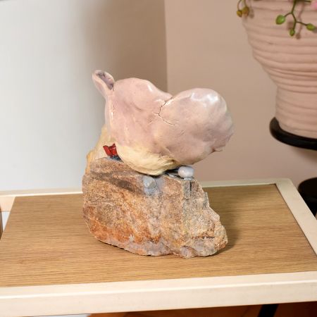 Handmade Ceramic Rose Sculpture by Artist Meena Vohra