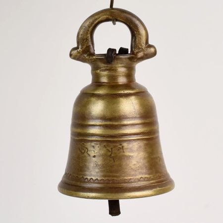 Handmade Vintage Temple Bell Made of Bell Metal in Himalayan Art