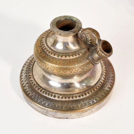 Vintage Handmade Brass Hookah Base for Elegant Flower Decoration
