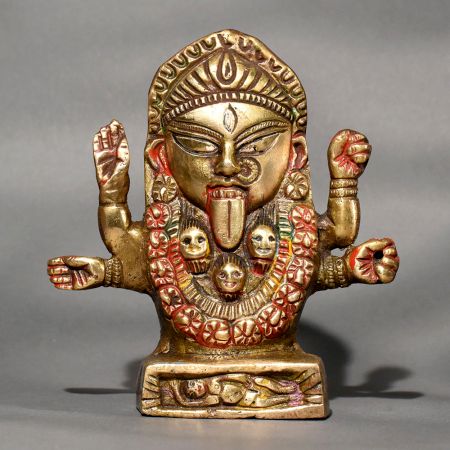 Handcrafted Finest Brass Kalighat Maa Kaali Statue for Temple