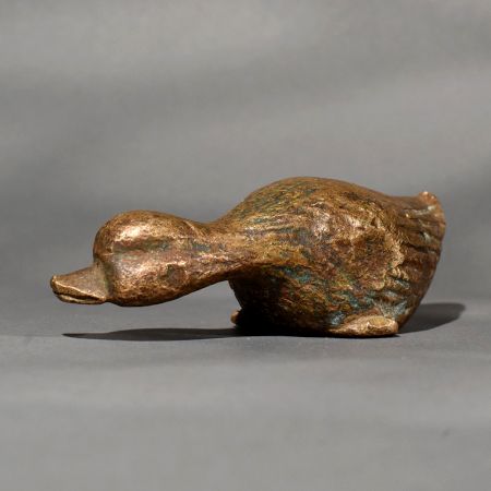 Handmade Brass Duck Paperweight Decorative Accent for Office