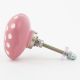 Pink Heart Etched Ceramic Drawer Knob