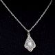 Moonstone Engraved Leaf 92.5 Sterling Silver Pendant