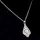 Moonstone Engraved Leaf 92.5 Sterling Silver Pendant