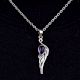 Purple Stone 92.5 Sterling Silver Jewelry Feather Design