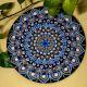 Handpainted Aparajita Blue Floral Evil Eye Wooden Mandala