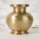 Vintage Brass Holy Water Pot Handmade South Indian Traditional Kalash