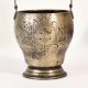 Handmade White Metal Bucket in English Art Style for Flower Decoration