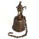 Vintage Handmade Bell Metal Temple Bell With Lord Ganesha And Hanging Chain