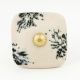 Handcrafted Ceramic Cream Square Cabinet Knob