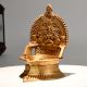 Vintage Brass Gajalakshmi Oil Lamp for Divine Home Decor
