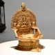 Vintage Brass Gajalakshmi Oil Lamp for Divine Home Decor