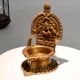 Handcrafted Brass Gajalakshmi Diya Oil Lamp for Temple Use