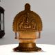 Handcrafted Brass Gajalakshmi Diya Oil Lamp for Temple Use