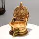 Vintage Style Brass Gajalakshmi Diya for Spiritual Home Decor