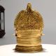 Vintage Style Brass Gajalakshmi Diya for Spiritual Home Decor