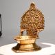 Vintage Brass Ashtalakshmi Diya Oil Lamp for Home Temple