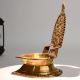 Vintage Brass Ashtalakshmi Diya Oil Lamp for Home Temple