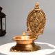 Traditional Brass Ashtalakshmi Diya Home Temple Oil Lamp
